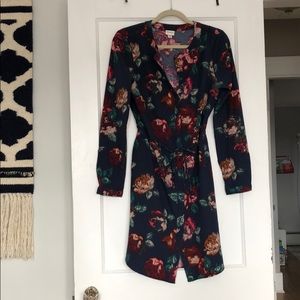 Floral button down dress